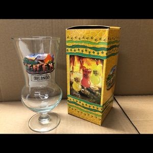 Tall souvenir glass from Orlando Disney walk
